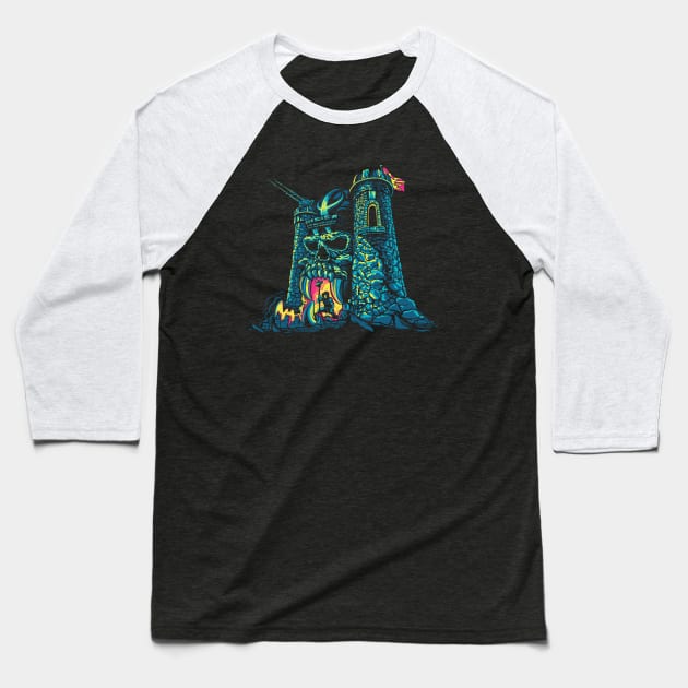 Castle Grayskull Baseball T-Shirt by TBranco